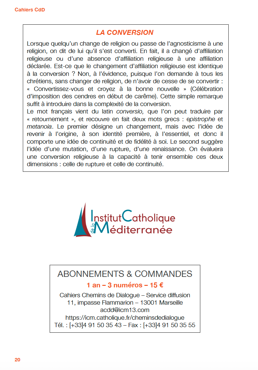 Cahier 20 PAPIER - La conversion