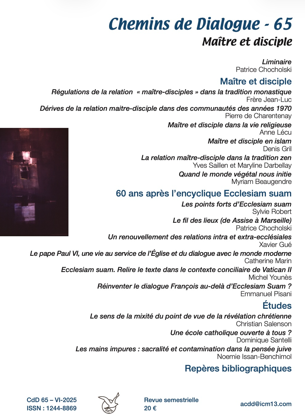 Revue n° 65 Maître et disciple
